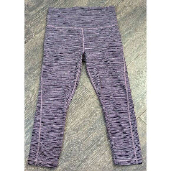 Athleta Womens Leggings Extra Small Purple Static Tight Pull On Size Extra Small - Picture 1 of 3